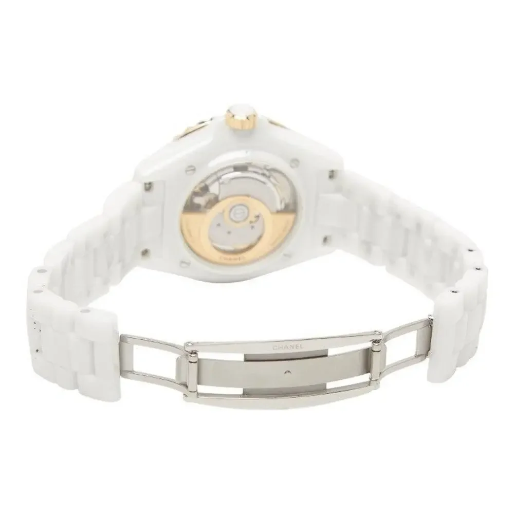 Chanel J12 Caliber 12.1 Automatic 18K Yellow Gold Ceramic Watch White